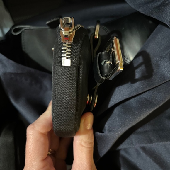 Prada women’s black Monolith leather moto combat boots 7.5 with pouch EUC - Picture 9 of 16